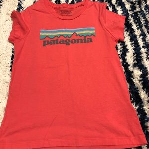 Girls Patagonia logo shirt-sleeve T-shirt